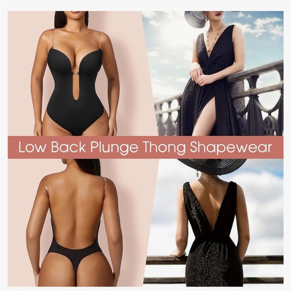 ▪️ Shapewear- Build in Bra Open-back Bodysuits - Picture 1 of 7